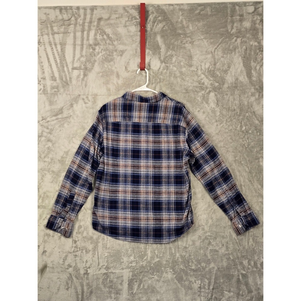 APT 9 Mens Standard Fit Plaid Long Sleeve Button Up Shirt Size Large Blue